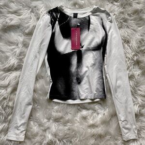 SHEIN ICON 3D Body Print Crop Tee